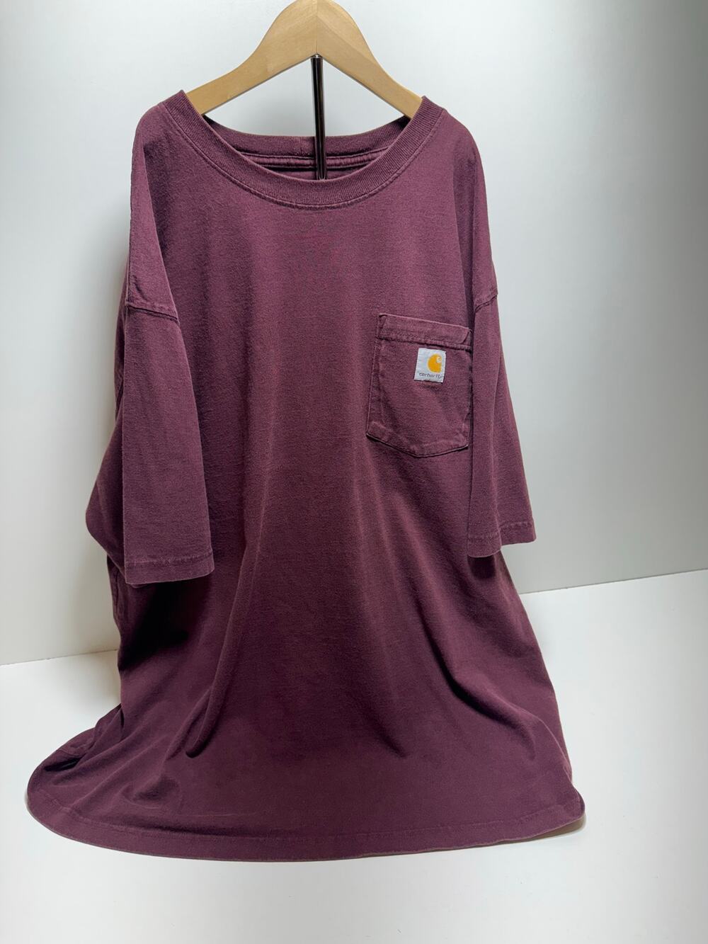 Carhartt Men’s Burgundy Loose Fit Short Sleeve Pocket T-Shirt Sz 2Xl